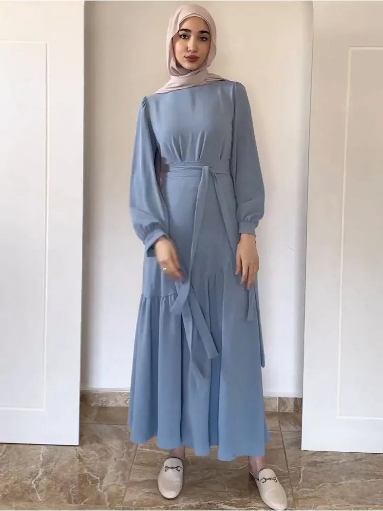 Two Piece Set Skirt Suits Muslim Fashion Abaya Women Outfits Luxury Long Sleeve Tops And Pleated Skirts African Party Dresses