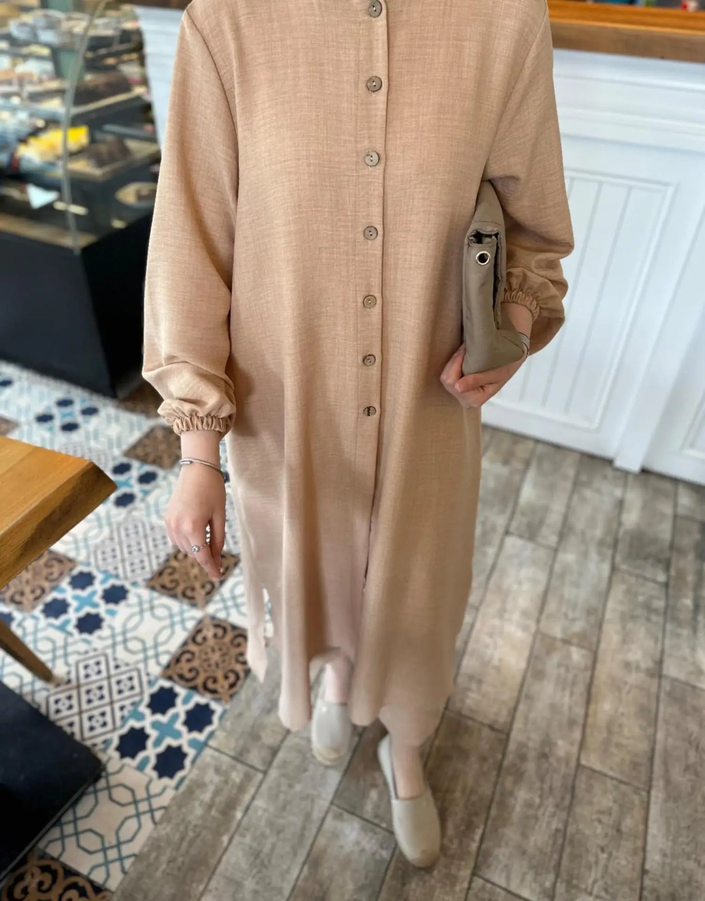 Muslim Dress for Women Blouse 2 Piece Set Long Sleeve Abaya Shirt Wide Leg Pant Suits Arabic Dubai Dresses Musulman Ensembles