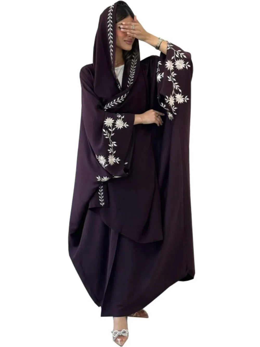 Eid Muslim Abaya with Scarf for Women Embroidery Cardigan Dresses Kaftan Vestidos Arab Long Robe Ramadan Morocco Dubai Abayas