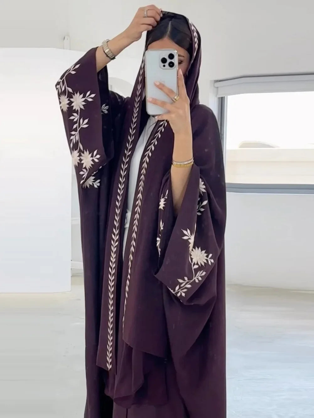 Eid Muslim Abaya with Scarf for Women Embroidery Cardigan Dresses Kaftan Vestidos Arab Long Robe Ramadan Morocco Dubai Abayas