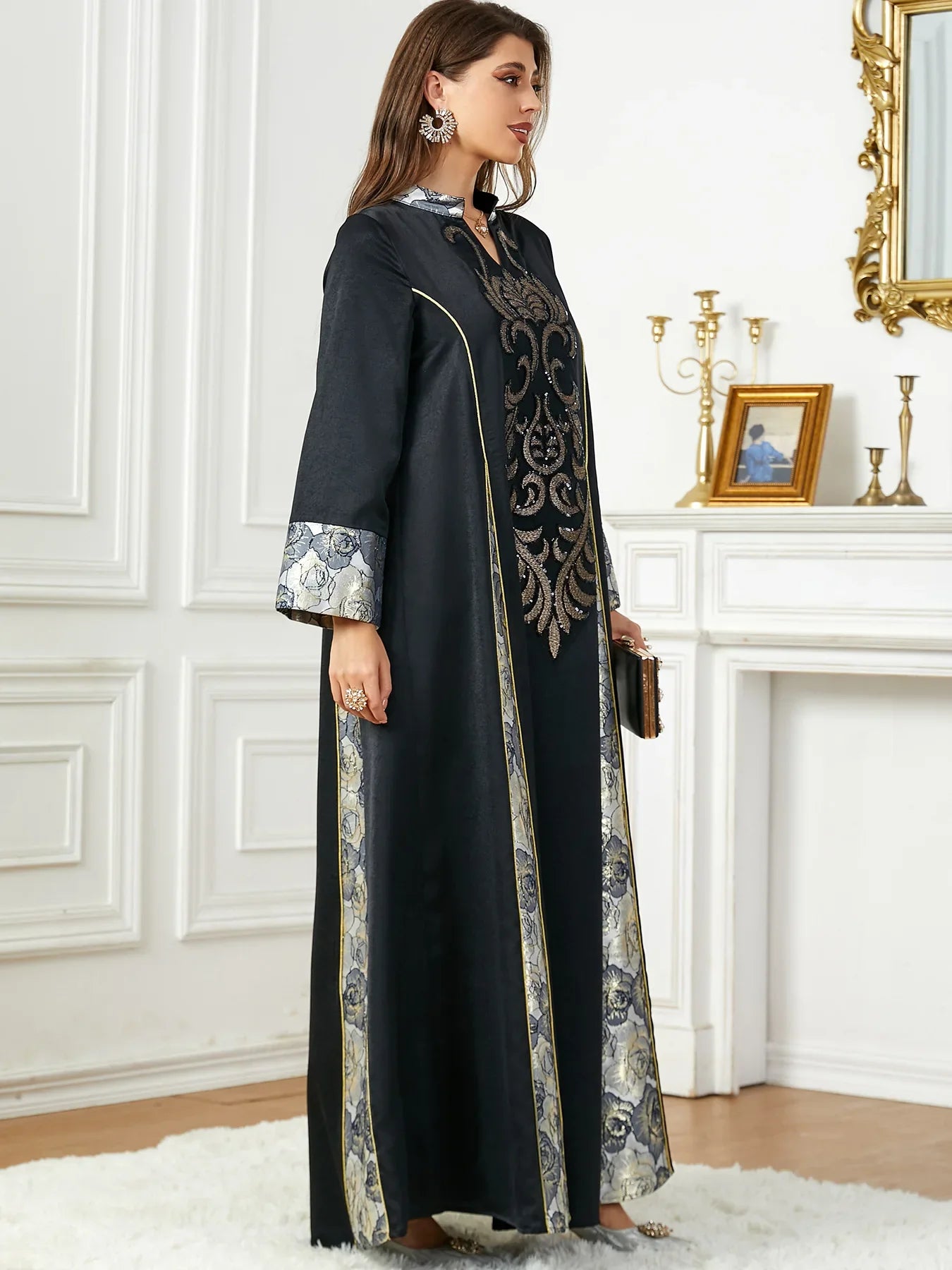 1465 Latest Designs Robe Dubai Muslim Dress For Women polyester kaftan modest fashion for women closed abaya