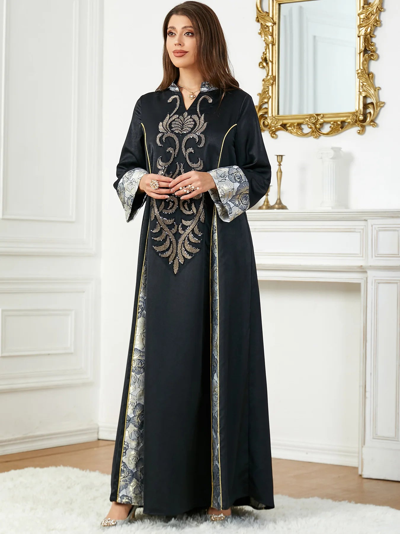 1465 Latest Designs Robe Dubai Muslim Dress For Women polyester kaftan modest fashion for women closed abaya